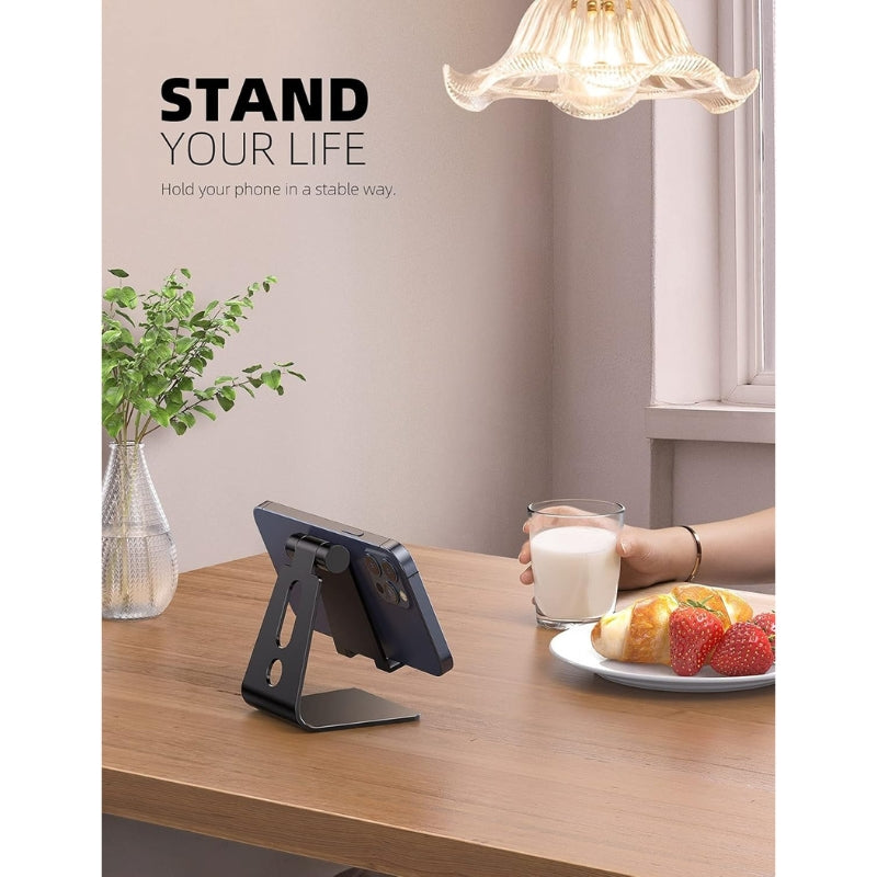 Cargue la imagen en el visor de la galería, Adjustable Cell Phone Stand, Lamicall Phone Stand Cradle, Dock, Holder Compatible with iPhone Samsung Accessories Desk, Android Smartphone