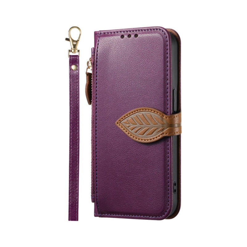 Load image into Gallery viewer, Apple iPhone 16e/17e - Leaf Design Flip Case with Magnetic Closure - Polar Tech Australia