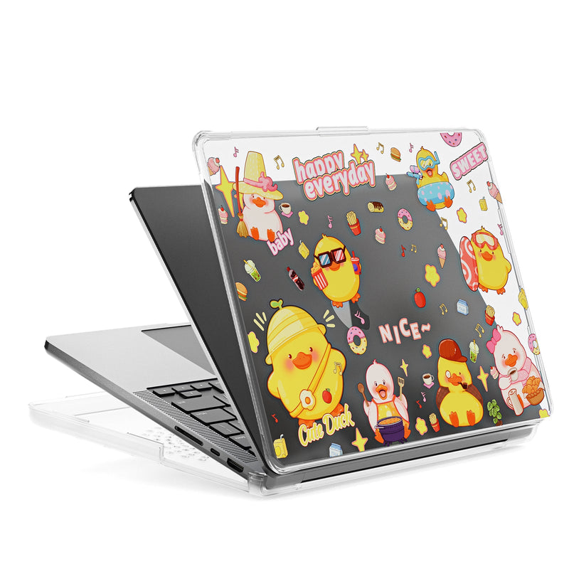 Chargez l'image dans la visionneuse de la galerie, Apple MacBook Pro 14.2" (A2442 & A2779 & A2918 & A2992) - Cute Cartoon Transparent Shockproof & Slim Case - Polar Tech Australia
