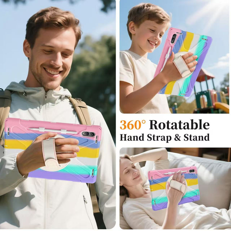 Load image into Gallery viewer, Samsung Galaxy Tab S11 Ultra (2025) 14.6" - Heavy Duty 360 Degree Rotate Stand Hand Strap Case With Shoulder Strap - i-Station Mobile Phone & Electronic Device Repair and Accessories
