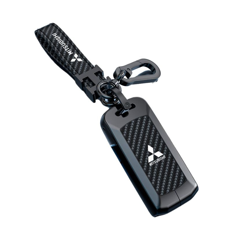 Load image into Gallery viewer, Mitsubishi Zinc Alloy + Carbon Fiber Texture Car Key Fob Case Cover For Outlander, Eclipse Cross, ASX, Pajero, Pajero Sport, Lancer EX - Polar Tech Australia
