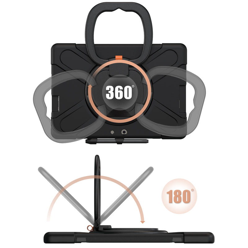 Chargez l'image dans la visionneuse de la galerie, Microsoft Surface Pro X - 360 Degree Rotate Shockproof Heavy Duty Tough Stand Handle Ring Holder Case Cover - Polar Tech Australia