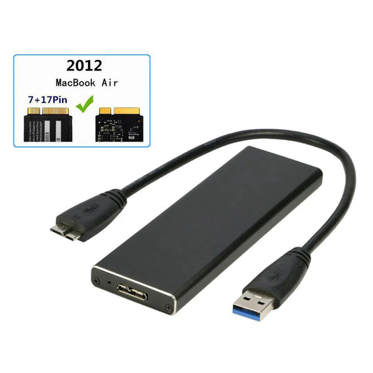 Macbook Air 2012 SSD to USB 3.0 3.1 3.2 External Hard Drive Adapter Reader Enclosure Data Recovery