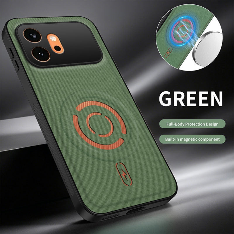 Cargue la imagen en el visor de la galería, Honor 600 - Tech Fabric Texture Magnetic PC Hybrid TPU Phone Case