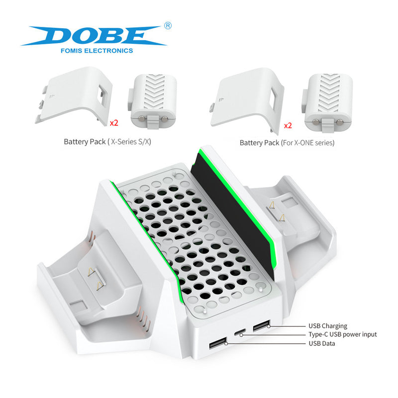 Load image into Gallery viewer, Xbox Series S - Cooling Fan Charging Vertical Stand Dual Controller Charging Base