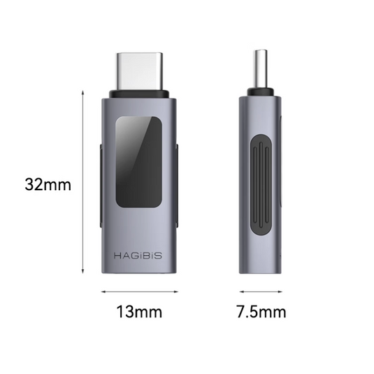 Type-C Digital Display Adapter, Power, Current, and Voltage Meter, Fast Charging Monitor and Tester - Polar Tech Australia