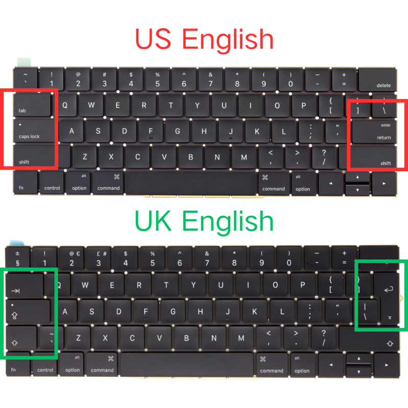Load image into Gallery viewer, MacBook Pro 13" A1706 / 15" A1707 - Keyboard US UK English Layout