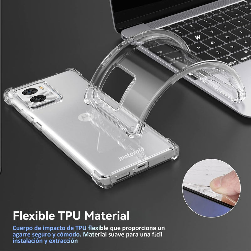 Cargue la imagen en el visor de la galería, Motorola Moto E22/E22i - AirPillow Cushion Transparent Soft Clear TPU Four Corners Protective Case - Polar Tech Australia