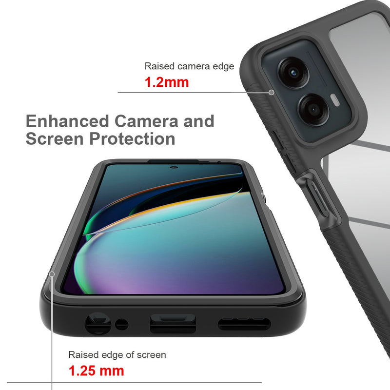 Load image into Gallery viewer, Motorola Moto Edge Plus 2023 - Solid Color Shockproof TPU Clear PC Phone Case - Polar Tech Australia