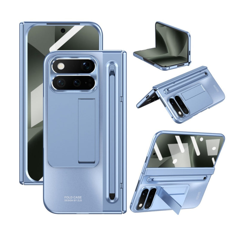 Chargez l'image dans la visionneuse de la galerie, Google Pixel 11 Pro Fold - Electroplated Hinge Full-Cover Shockproof Case (With Stylus Pen)