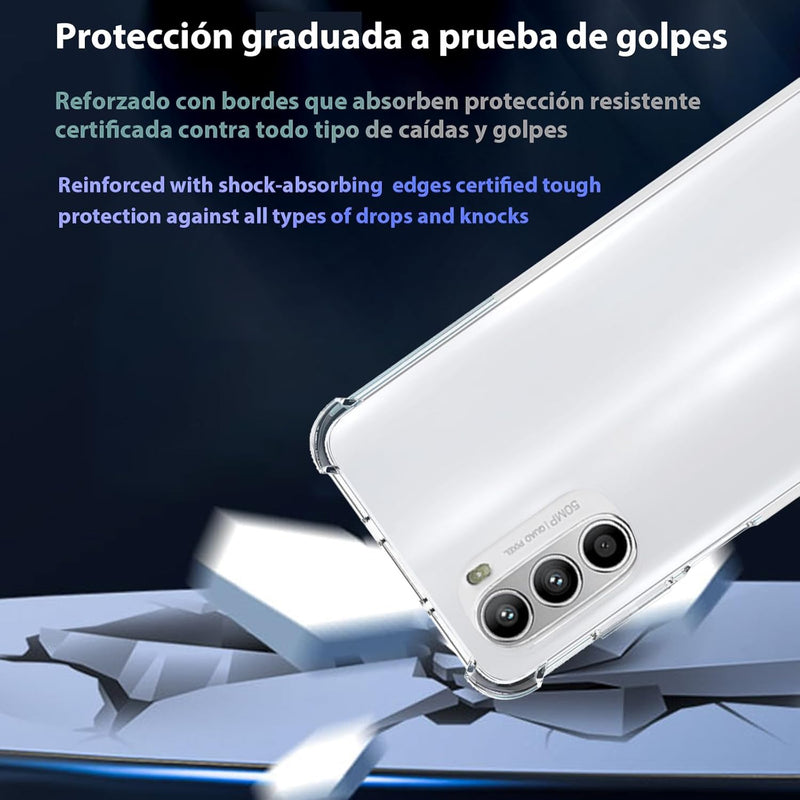 Cargue la imagen en el visor de la galería, Motorola Moto G82 5G / Moto G52 - AirPillow Cushion Transparent Soft Clear TPU Four Corners Protective Case - Polar Tech Australia