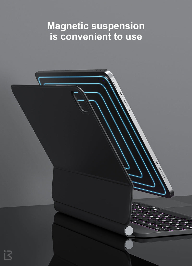 Cargue la imagen en el visor de la galería, Apple iPad Pro 3/4/5/6 12.9" & Air 6 13” - Magnetic Suspension Magic Keyboard Case - Polar Tech Australia