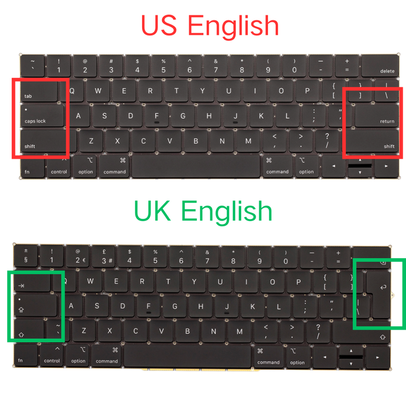 Load image into Gallery viewer, MacBook Pro 13" A1989 / 15" A1990 - Keyboard US UK English Layout