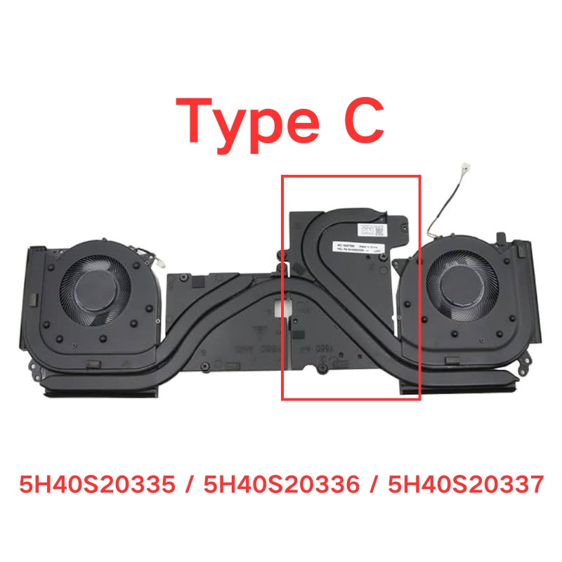 Cargue la imagen en el visor de la galería, Lenovo Legion 5-15ACH6 / Legion 5-15ACH6H R7000 R7000P (Year 2021) 82JW 82JU Series - CPU & GPU Cooling Fan Replacement Parts - Polar Tech Australia