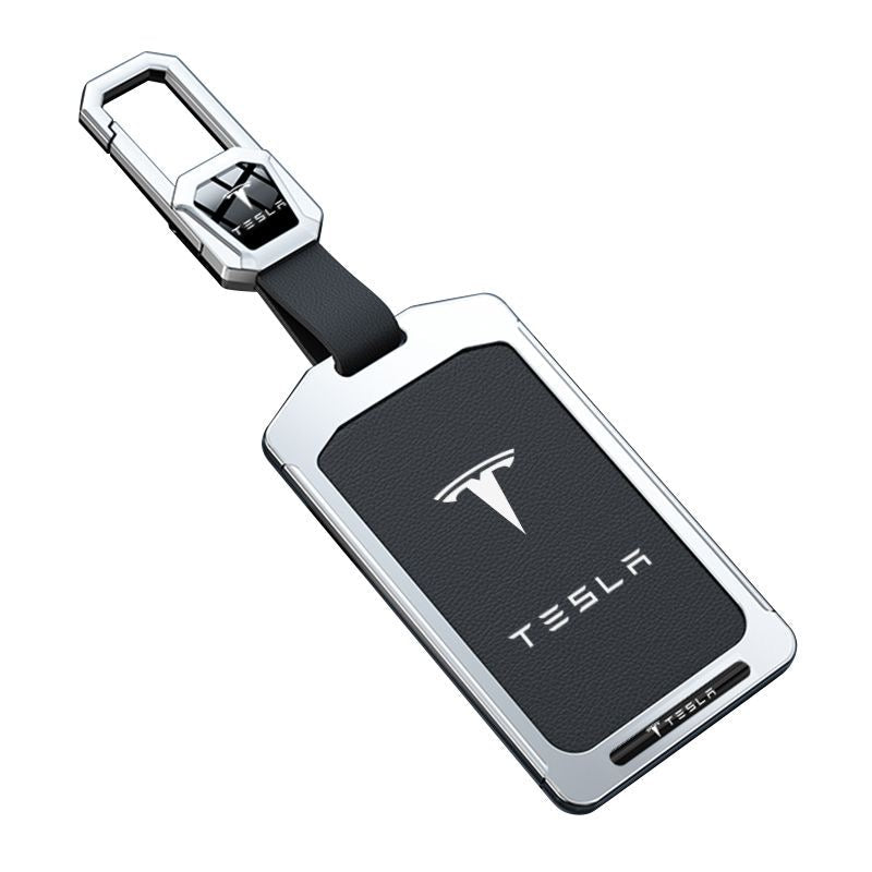 Cargue la imagen en el visor de la galería, Tesla Alloy-Framed Leather Card Key Case for Model 3 & Model Y - Polar Tech Australia