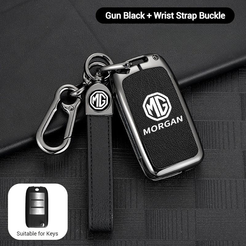Cargue la imagen en el visor de la galería, MG Zinc Alloy + PU Leather Car Key Fob Case Cover For MG3, MG5, MG6, MG7, ZST, ZS, GS, MG ONE, MG4 EV - Polar Tech Australia