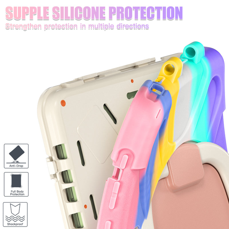 Cargue la imagen en el visor de la galería, Samsung Galaxy Tab Active Pro / Active 4 Pro / Active 5 Pro Series - Heavy Duty 360 Degree Rotate Stand Hand Strap Case With Shoulder Strap - Polar Tech Australia