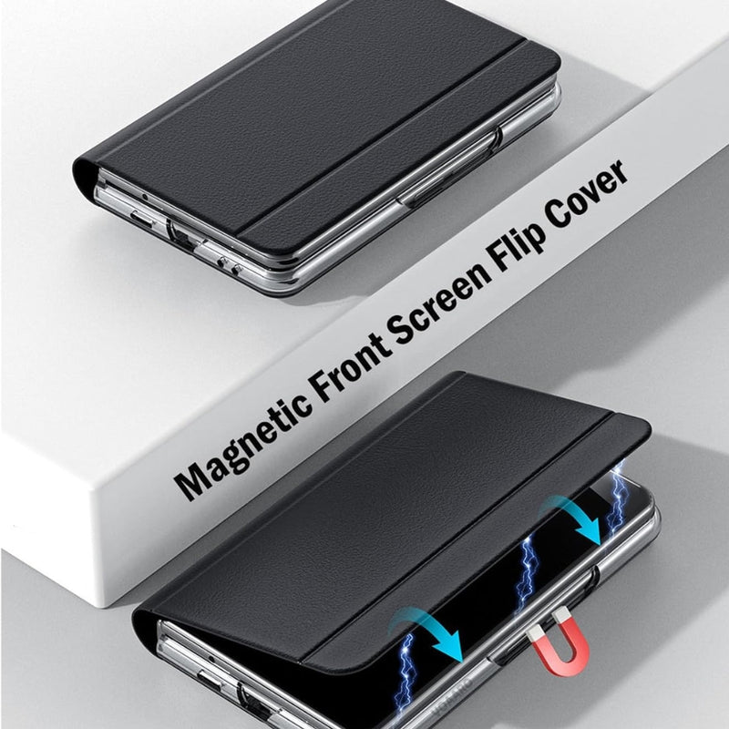 Load image into Gallery viewer, Google Pixel Fold - Magnetic Flip Kickstand Leather Phone Case - Polar Tech Australia