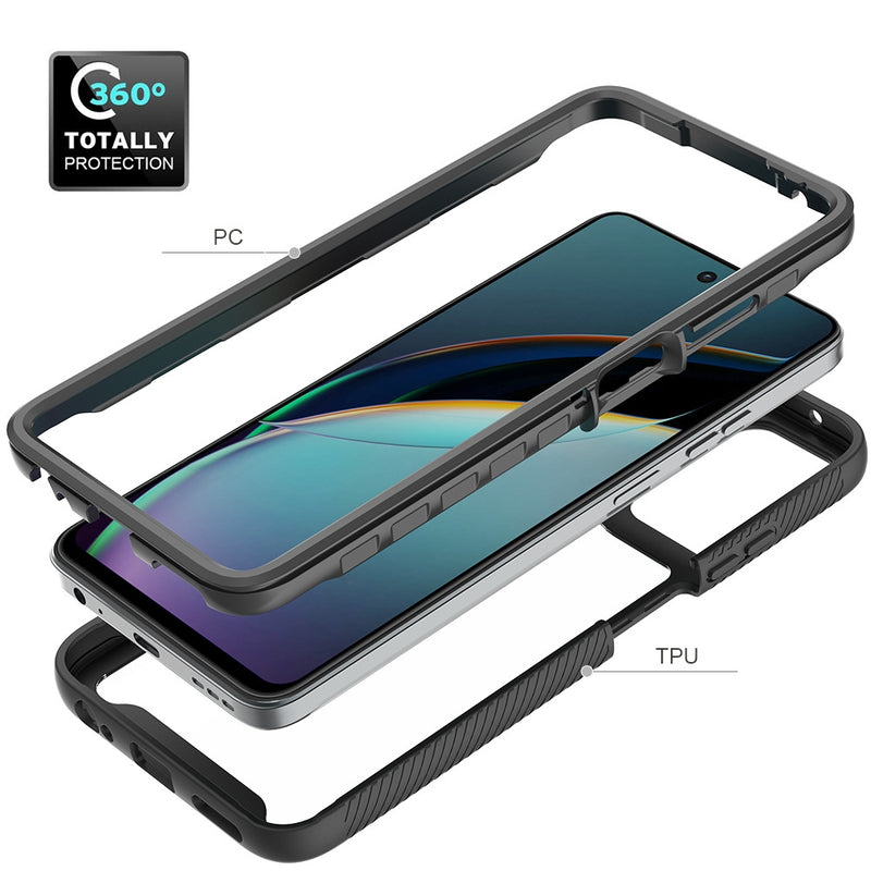 Load image into Gallery viewer, Motorola Moto Edge Plus 2023 - Solid Color Shockproof TPU Clear PC Phone Case - Polar Tech Australia