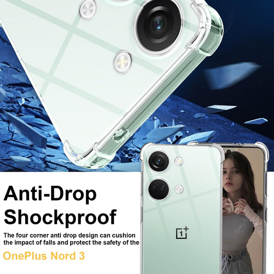 OnePlus 1+Nord 3 - AirPillow Cushion Transparent Soft Clear TPU Four Corners Protective Case - Polar Tech Australia