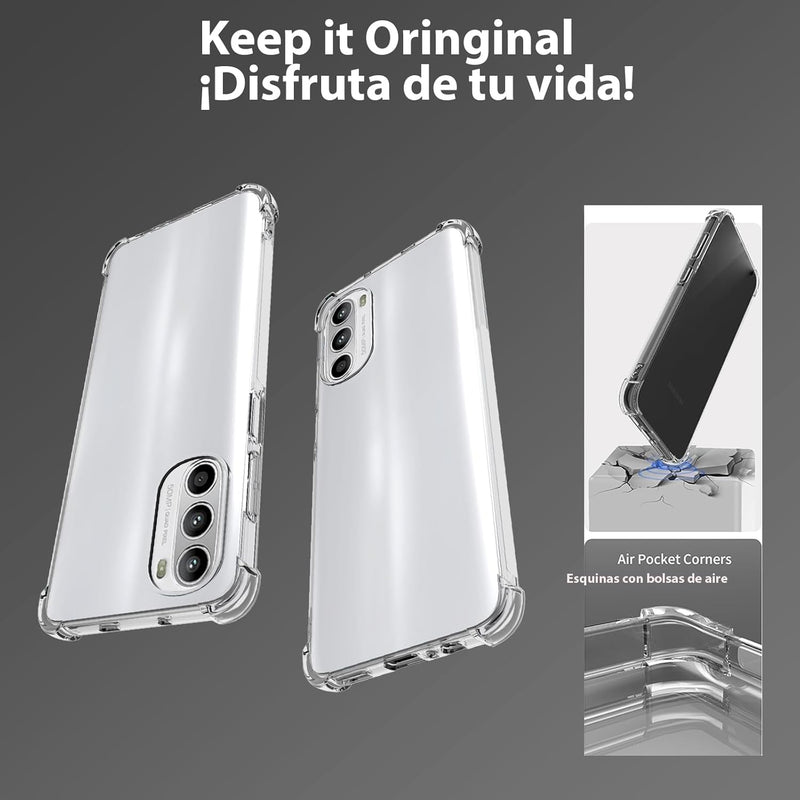 Cargue la imagen en el visor de la galería, Motorola Moto G82 5G / Moto G52 - AirPillow Cushion Transparent Soft Clear TPU Four Corners Protective Case - Polar Tech Australia