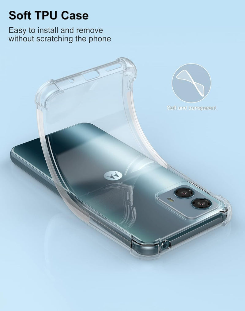 Cargue la imagen en el visor de la galería, Motorola Moto G24 / G04 / G04S / E14 / G24 Power 4G - AirPillow Cushion Transparent Soft Clear TPU Four Corners Protective Case - Polar Tech Australia
