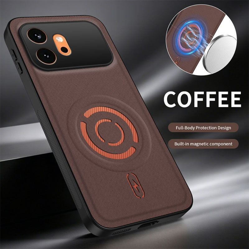 Cargue la imagen en el visor de la galería, Honor 600 - Tech Fabric Texture Magnetic PC Hybrid TPU Phone Case