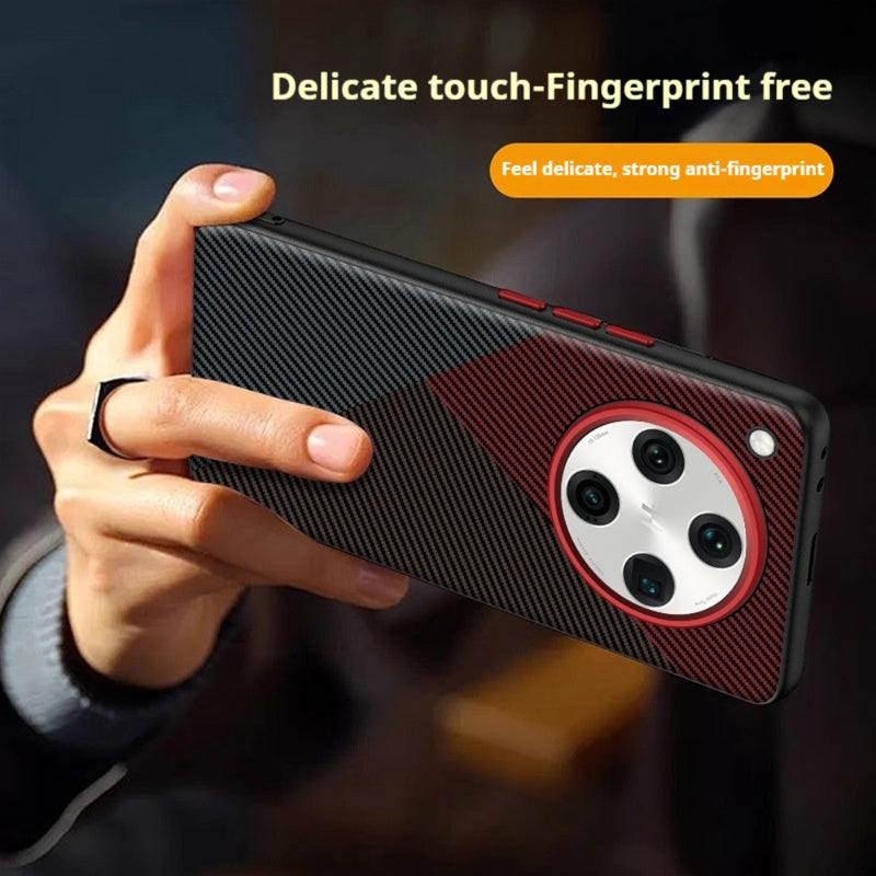 Load image into Gallery viewer, OPPO Find X8 Pro (CPH2659) - Carbon Fiber Textured Vegan Leather Shockproof Protective Case - Polar Tech Australia