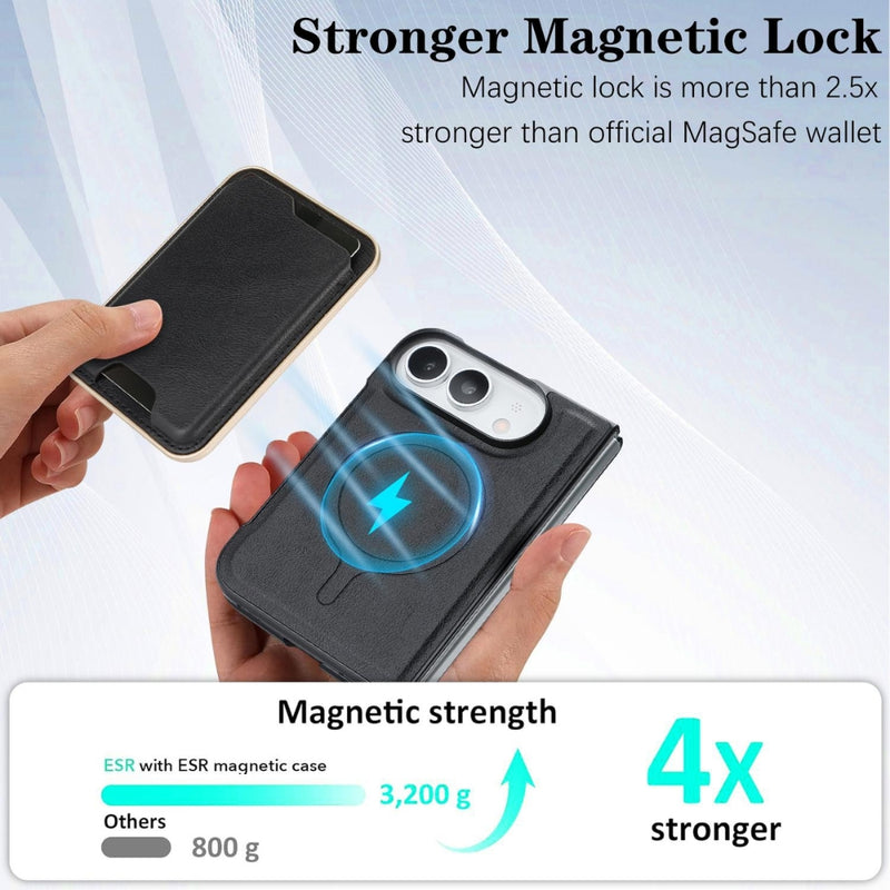 Chargez l'image dans la visionneuse de la galerie, Apple iPhone Ultra / Fold - Kalebol Slim MagSafe Ring Magnetic Card Bag Leather Phone Case