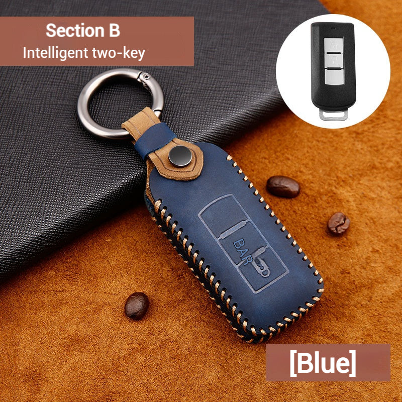 Cargue la imagen en el visor de la galería, Mitsubishi Genuine Leather Full Protection Smart Key Fob Case Cover For Outlander, ASX, Pajero Sport, Eclipse Cross - Polar Tech Australia