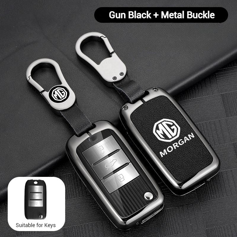 Cargue la imagen en el visor de la galería, MG Zinc Alloy + PU Leather Car Key Fob Case Cover For MG3, MG5, MG6, MG7, ZST, ZS, GS, MG ONE, MG4 EV - Polar Tech Australia