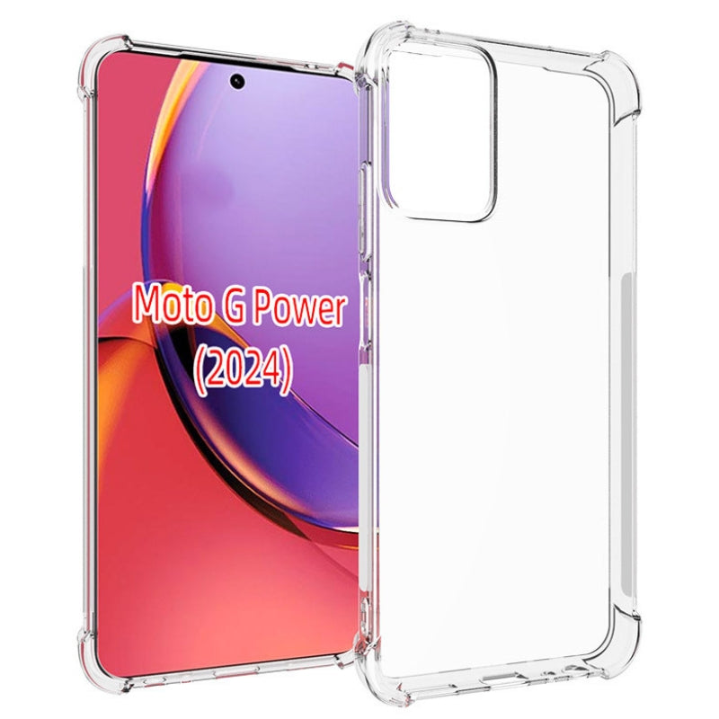 Cargue la imagen en el visor de la galería, Motorola Moto G Power 2024 - AirPillow Cushion Transparent Soft Clear TPU Four Corners Protective Case - Polar Tech Australia