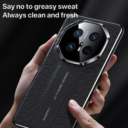 Honor Magic6 Pro (BVL-AN16, BVL-N49) - Cloud Dragon Pattern Plain Leather PC Phone Case - Polar Tech Australia