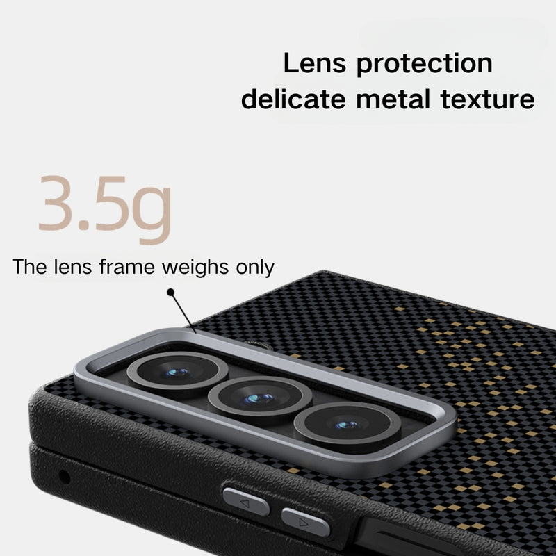 Load image into Gallery viewer, Samsung Galaxy Z Fold 5 (SM-F946) - Carbon Fiber Series 6D Micro Relief MagSafe Phone Case - Polar Tech Australia