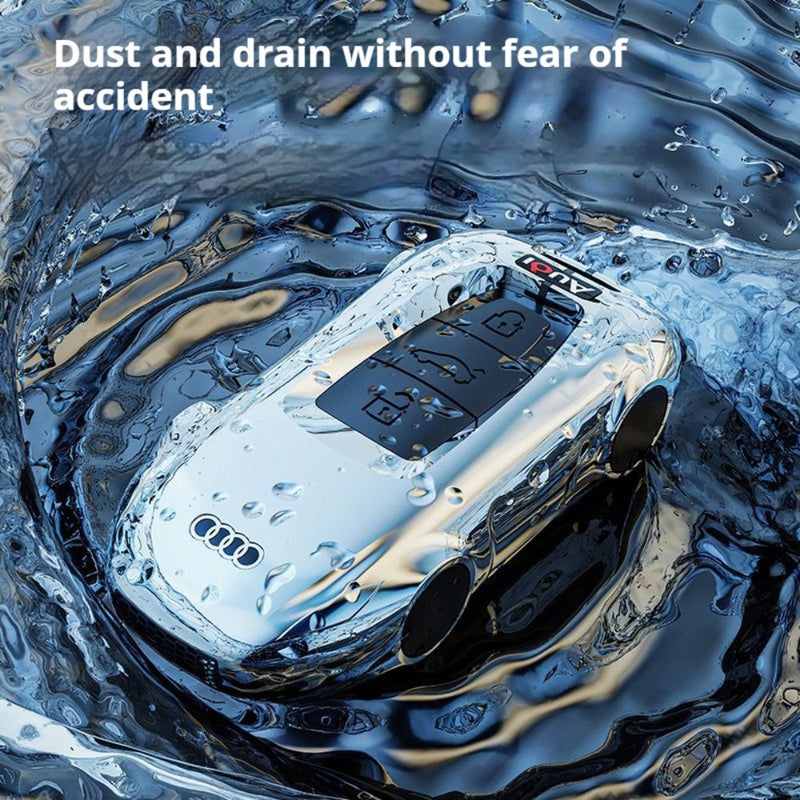 Chargez l'image dans la visionneuse de la galerie, Audi Zinc Alloy Silicone Car Key Fob Case Cover For A3, A4, A5, A6, A8, Q2, Q5, Q7, Q8, e-tron - Polar Tech Australia