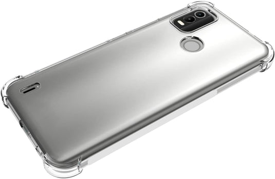 Nokia C21 Plus - AirPillow Cushion Transparent Soft Clear TPU Four Corners Protective Case - Polar Tech Australia