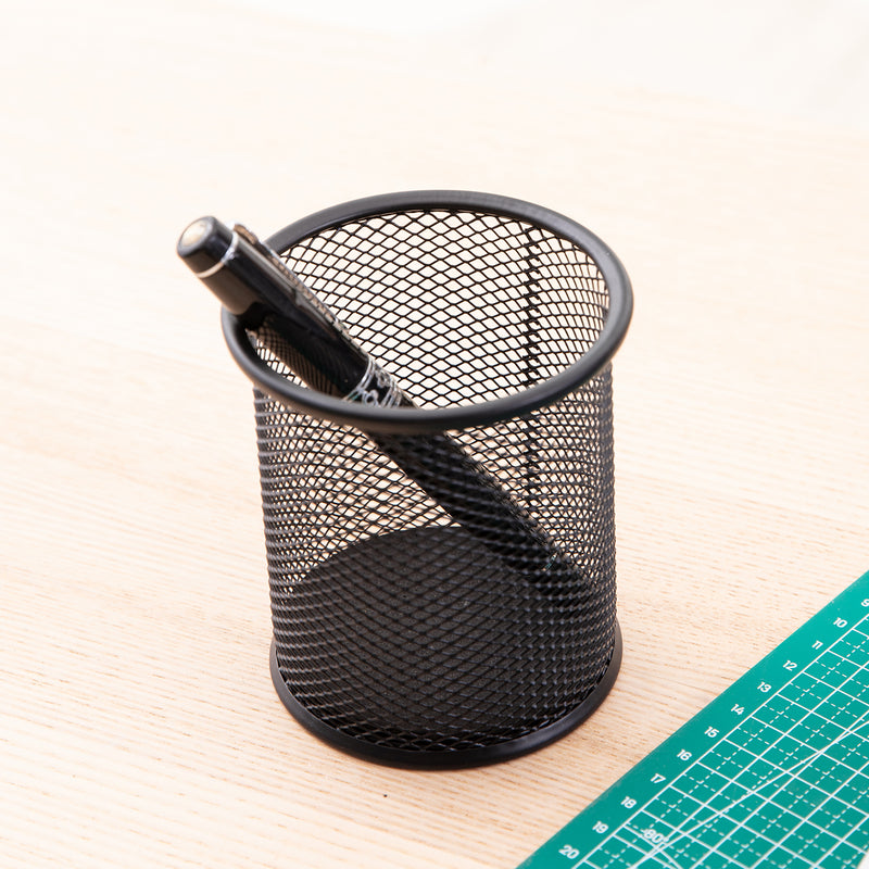 Cargue la imagen en el visor de la galería, Deli 9172 - Desktop Storage Organizer Pencil Cup Mesh Pen Holder Black - Polar Tech Australia