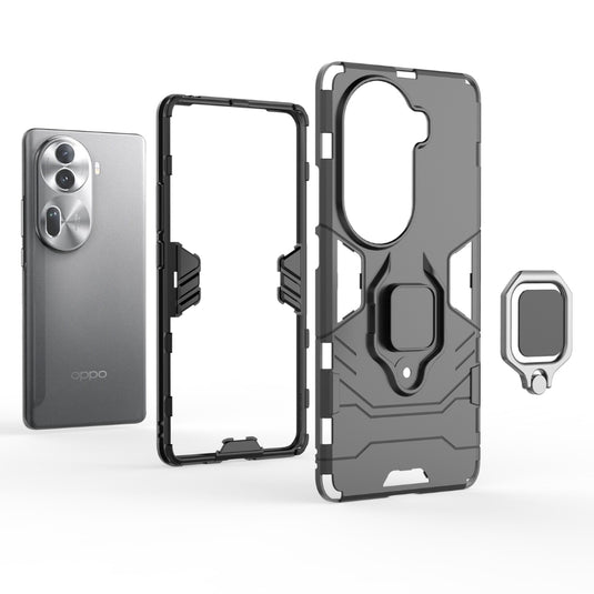 OPPO Reno11 Pro 5G (CPH2607) - Heavy Duty Armor Case With Ring Holder Stand - Polar Tech Australia