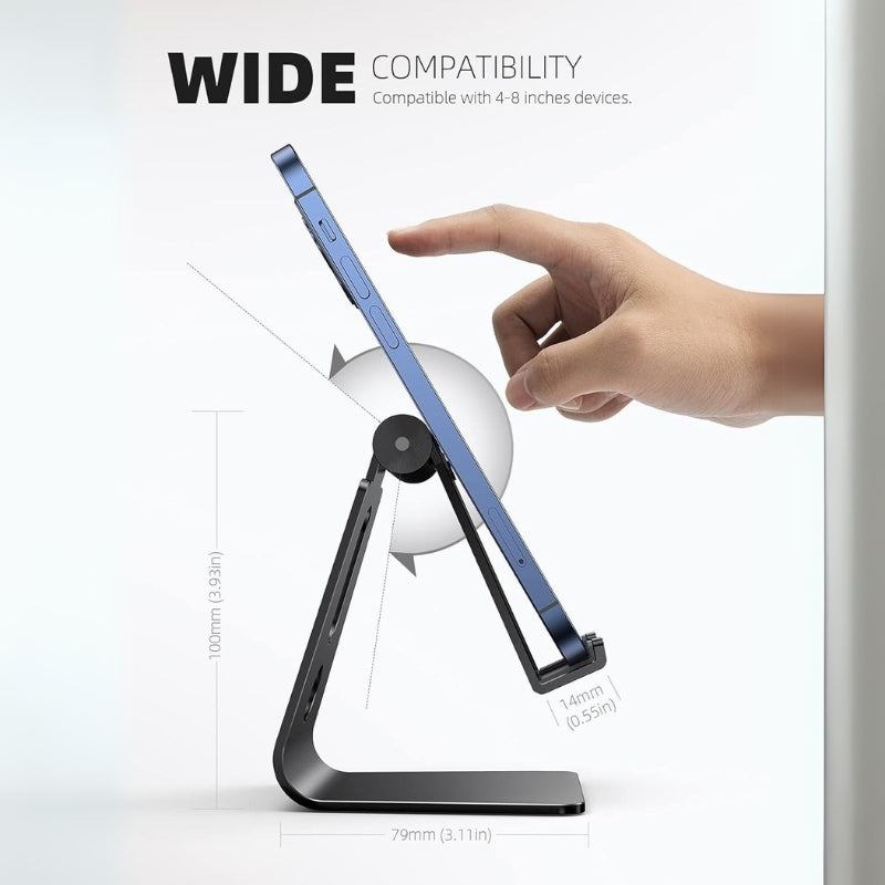 Cargue la imagen en el visor de la galería, Adjustable Cell Phone Stand, Lamicall Phone Stand Cradle, Dock, Holder Compatible with iPhone Samsung Accessories Desk, Android Smartphone