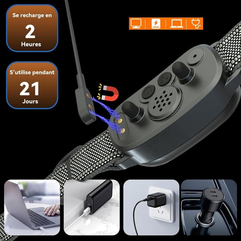Cargue la imagen en el visor de la galería, PAPANI Multi-Functional color screen Anti-Bark Magnetic charging Collar - Polar Tech Australia