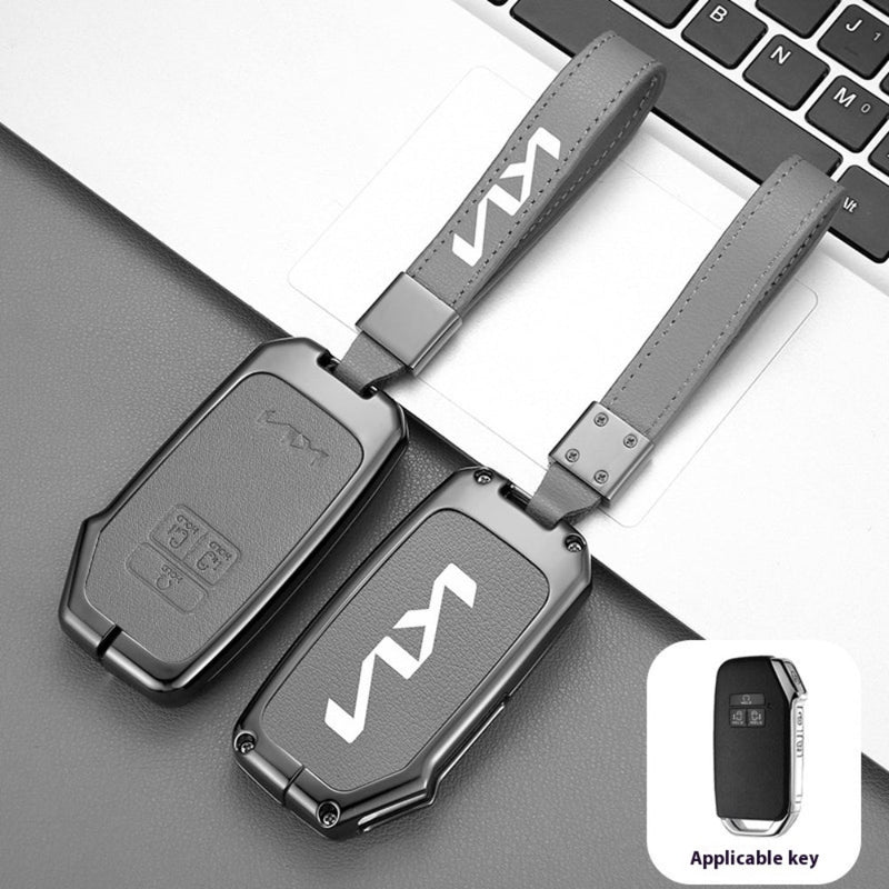 Load image into Gallery viewer, Kia Zinc Alloy Leather Car Key Protection Fob Case Cover For Sportage, Carnival, Sedona, K3, K4, K5 - Polar Tech Australia