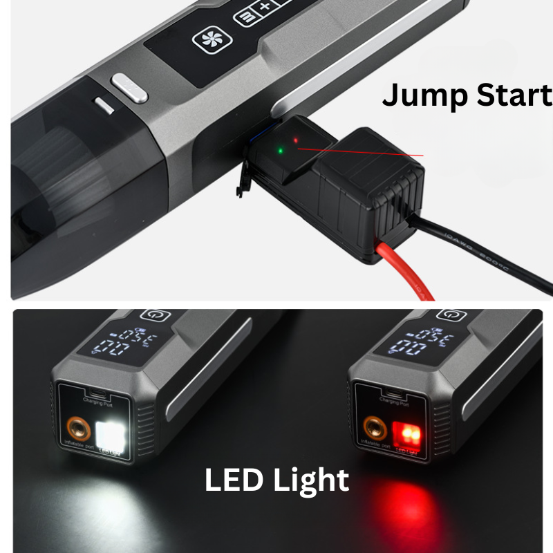 Chargez l'image dans la visionneuse de la galerie, 5 in 1 Super Energy Portable Car Wireless Jump Starter & Vacuum & LED Light + Air Pump - Polar Tech Australia