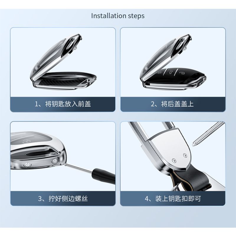 Cargue la imagen en el visor de la galería, MG Zinc Alloy + TPU Smart Car Key Fob Case Cover For MG3, MG5, MG6, MG7, GT, GSF, ONE, ZS, EV EZS, HS, EHS,ONE - Polar Tech Australia