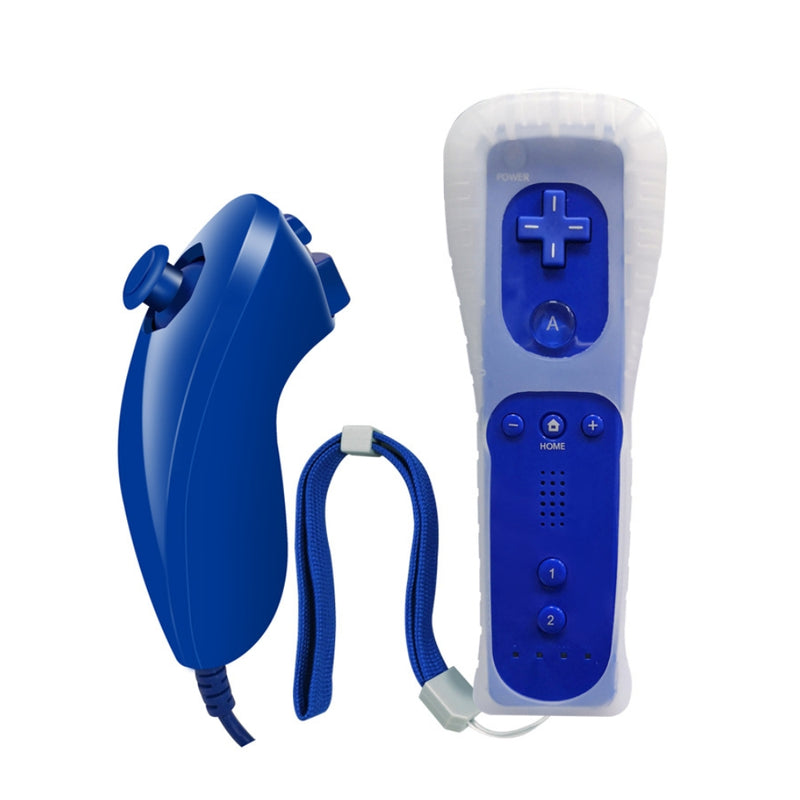 Cargue la imagen en el visor de la galería, Nintendo Wii Game Controllers – Right Remote + Left Nunchuk Controller with Silicone Case and Wrist Strap