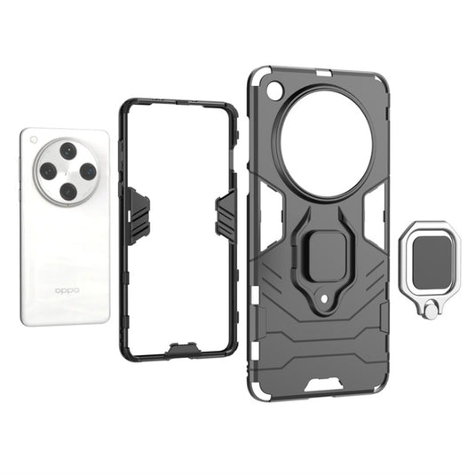 OPPO Find X6 (PGFM10) - Heavy Duty Armor Case With Ring Holder Stand - Polar Tech Australia