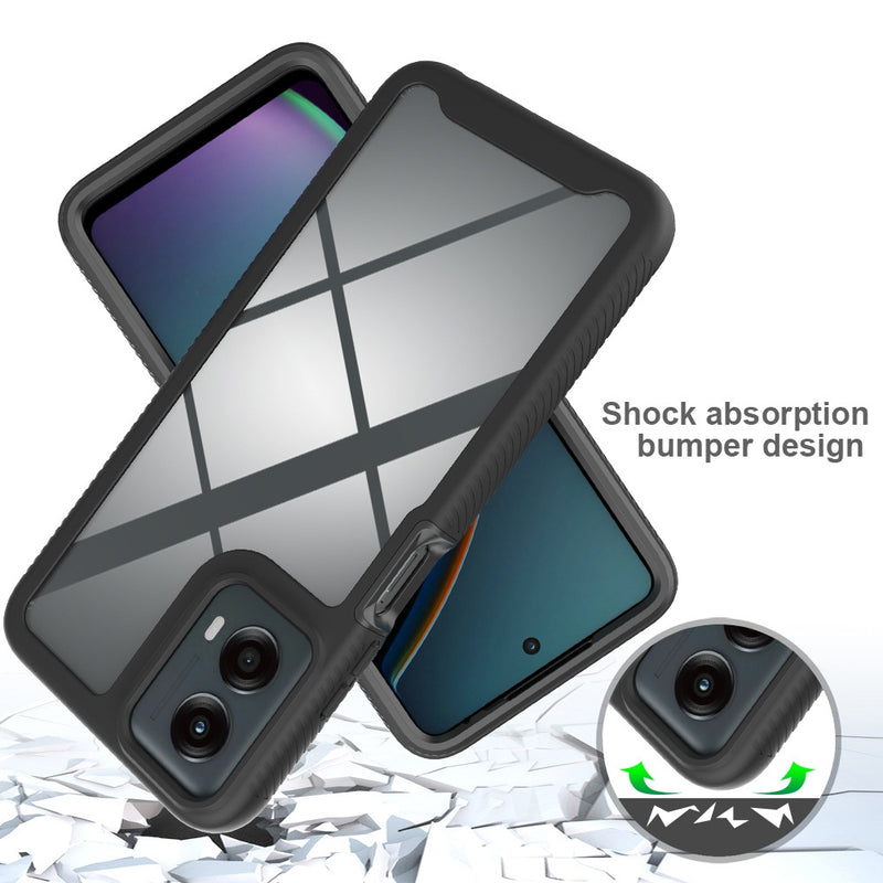 Load image into Gallery viewer, Motorola Moto Edge Plus 2023 - Solid Color Shockproof TPU Clear PC Phone Case - Polar Tech Australia