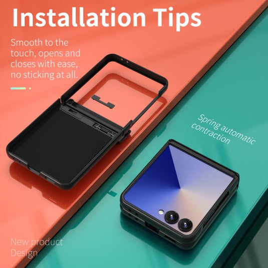 Samsung Galaxy Z Flip7 5G - Sliding Window Hinge Phone Case with Ring Stand - Polar Tech Australia