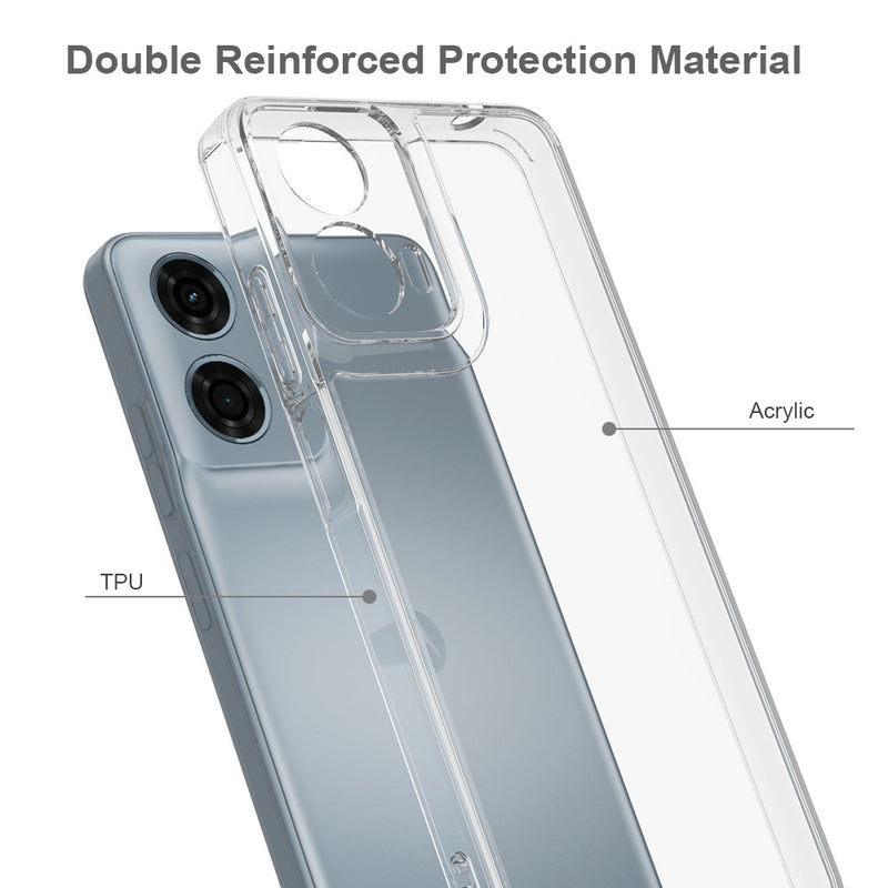 Load image into Gallery viewer, Motorola Moto Edge 60 Fusion - Transparent TPU + Acrylic Anti-Drop Phone Case - Polar Tech Australia
