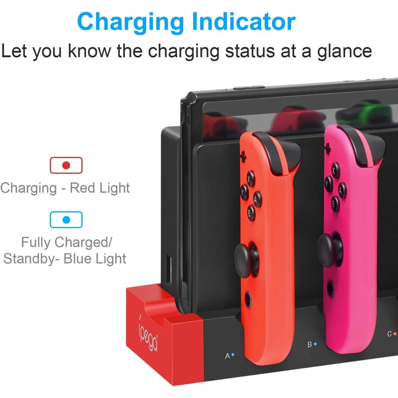 Cargue la imagen en el visor de la galería, Compatible with Nintendo Switch JoyCon Charging Dock 1-4pcs Joy Con Charging Dock with Individual LED Indicator for Nintendo Switch Joy-Con