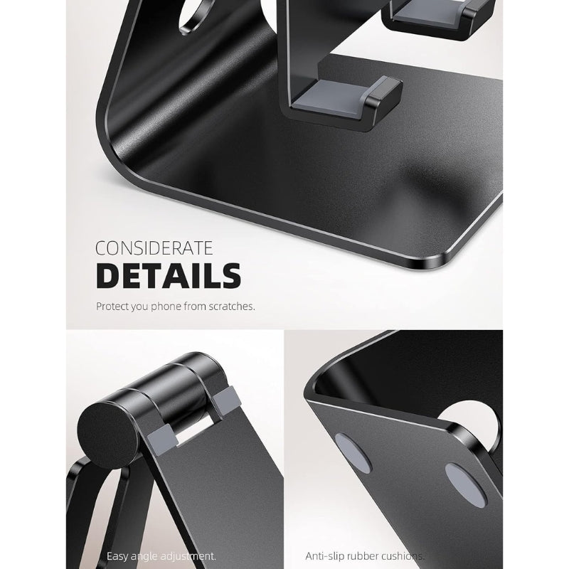 Cargue la imagen en el visor de la galería, Adjustable Cell Phone Stand, Lamicall Phone Stand Cradle, Dock, Holder Compatible with iPhone Samsung Accessories Desk, Android Smartphone